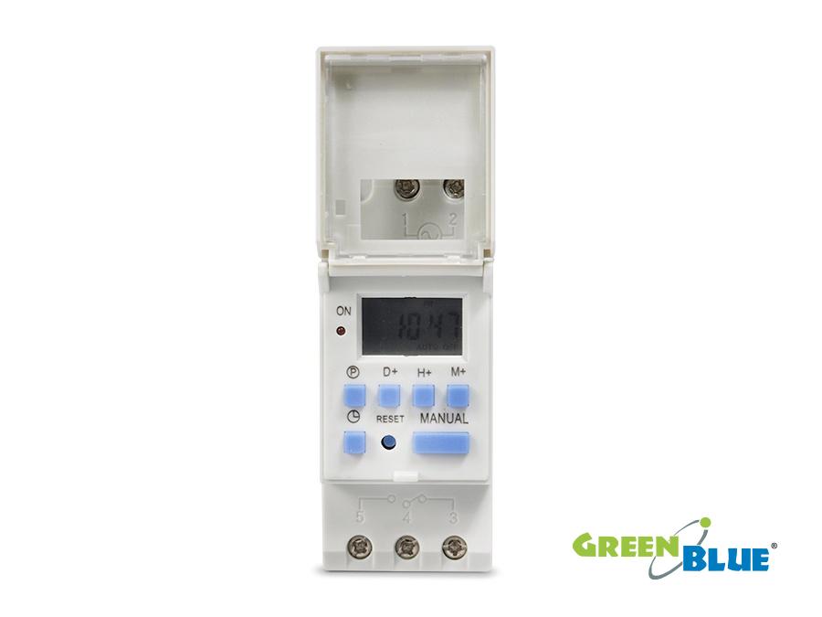 Tidsafbryder - digital timer til DIN-skinne GreenBlue GB104 16 programmer maks. 240 programmer
