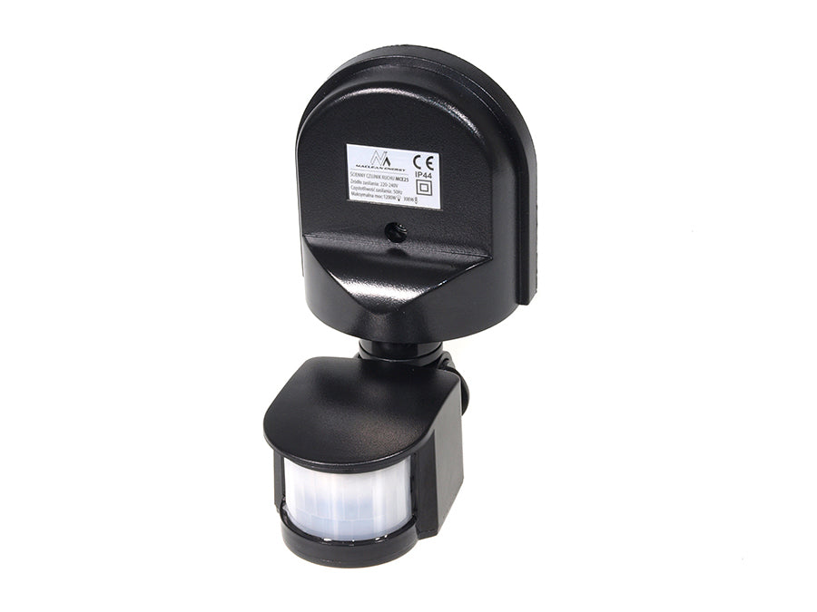 Maclean vægmonteret bevægelses- og skumringsensor, 180°, maks. 1200 W, hvid, MCE25 W
