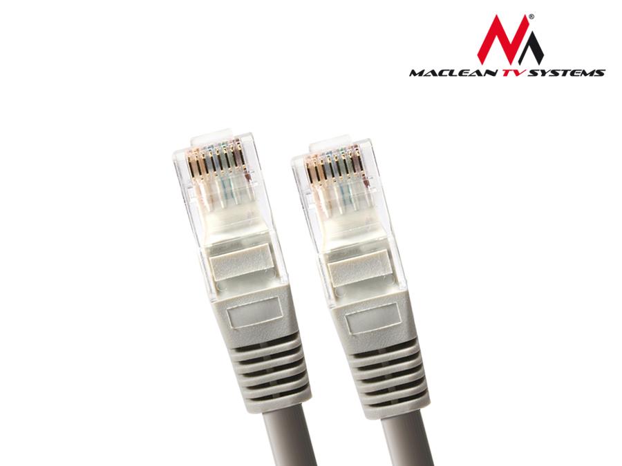 Maclean UTP patchkabel, stik-stik, cat5e, 5 m, grå, MCTV-653