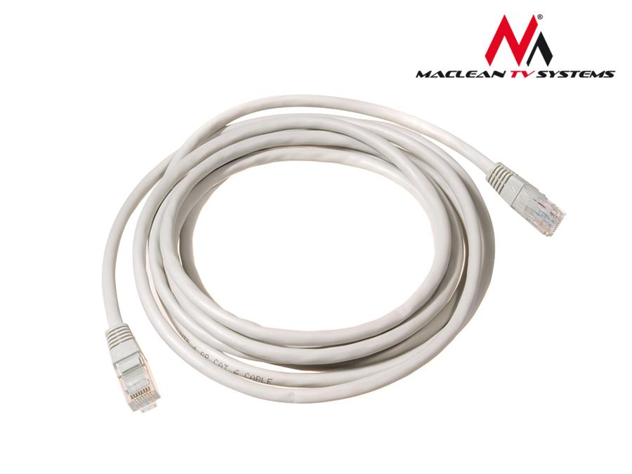 Maclean UTP patchkabel, stik-stik, cat5e, 5 m, grå, MCTV-653