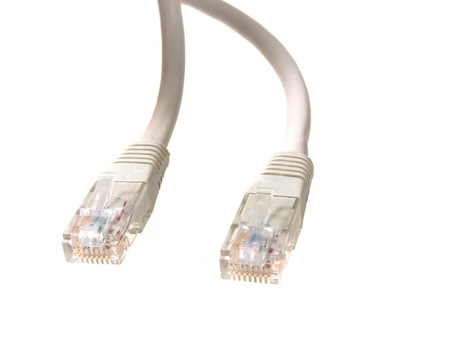 UTP LAN CAT6 netværkskabel, afsluttet med RJ45-stik, grå - 2 m