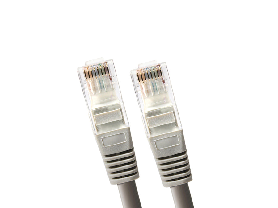 UTP LAN CAT6 netværkskabel, afsluttet med RJ45-stik, grå - 5,0 m