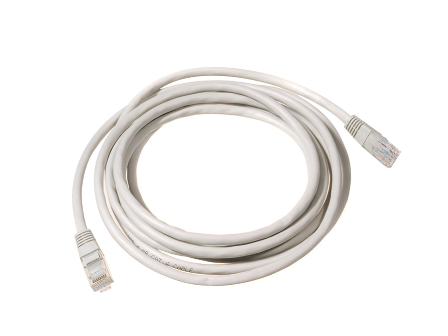 UTP LAN CAT6 netværkskabel, afsluttet med RJ45-stik, grå - 5,0 m