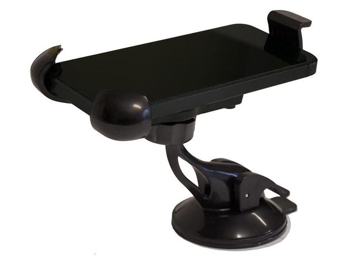 til telefon, MP3, MP4, GPS, PDA - Beslaget kan justeres frit i alle retninger og har en maksimal afstand på 13,5 cm.