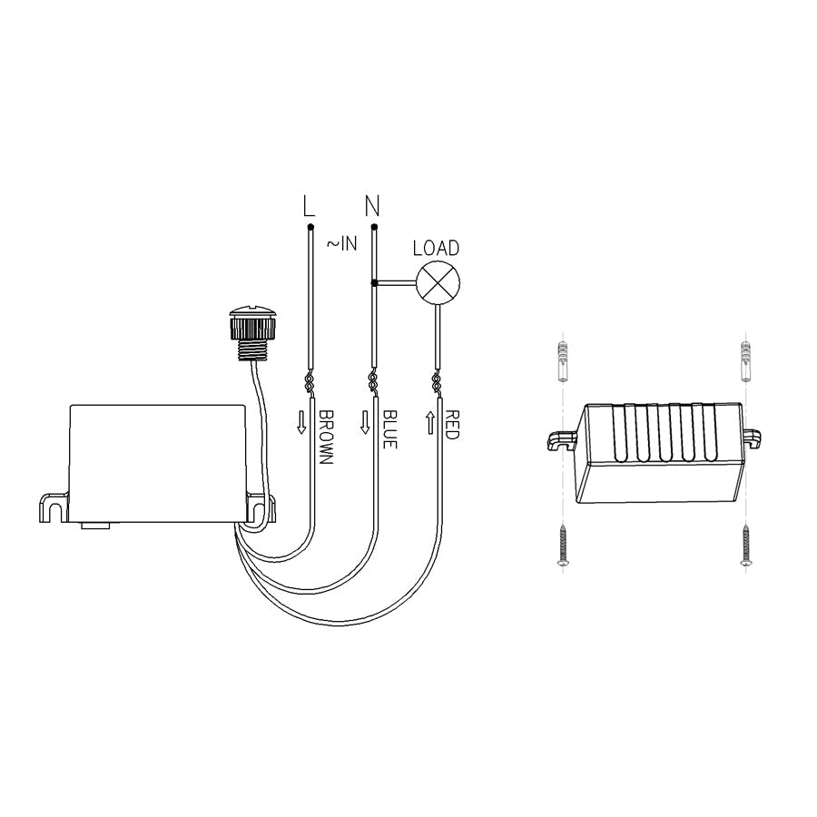 Maclean skumringsensor, med ekstern sonde, maks. 2300 W, MCE34