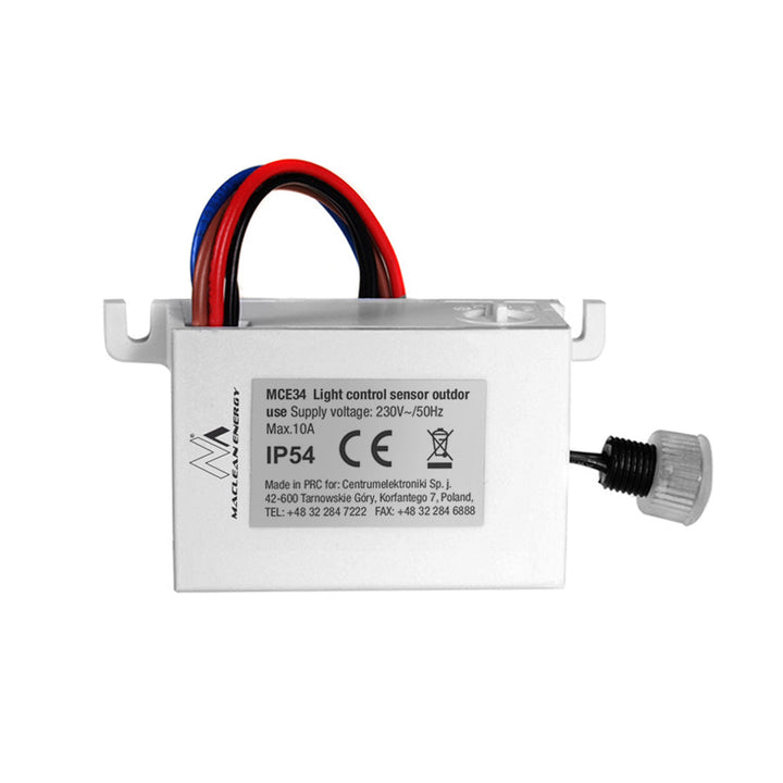 Maclean skumringsensor, med ekstern sonde, maks. 2300 W, MCE34