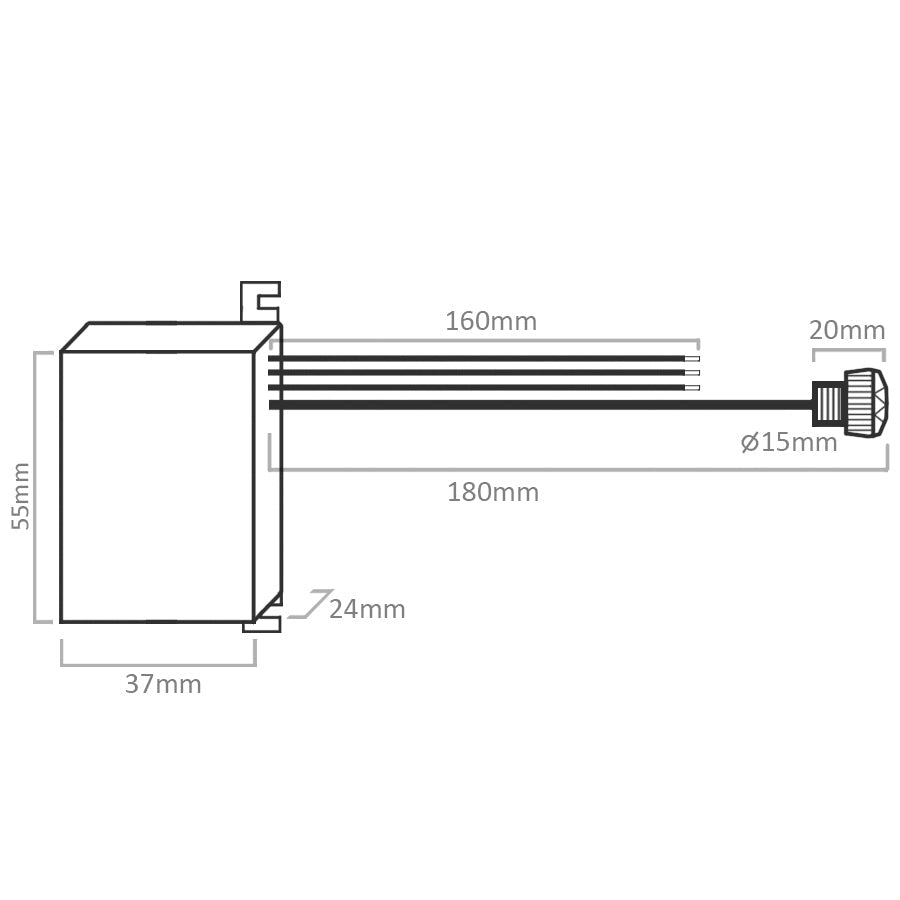 Maclean skumringsensor, med ekstern sonde, maks. 2300 W, MCE34