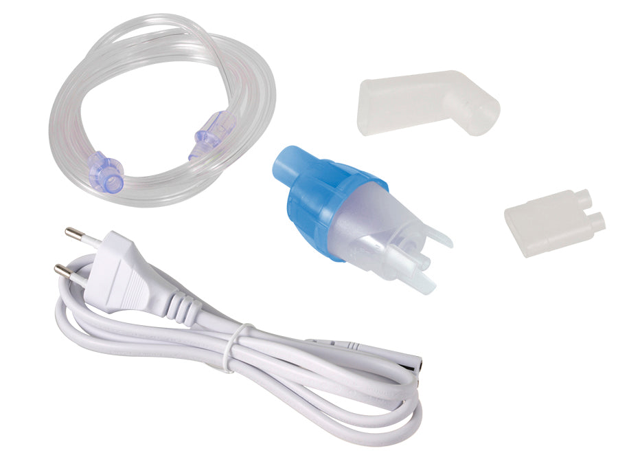 Inhalator med stempelkompressor BR-CN116B Omnibus lyserød