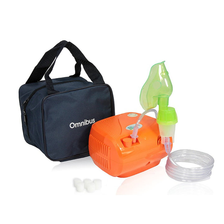 Omnibus inhalator, orange, kontinuerlig drift, 2 masker, ekstra filtre, BR-CN116B