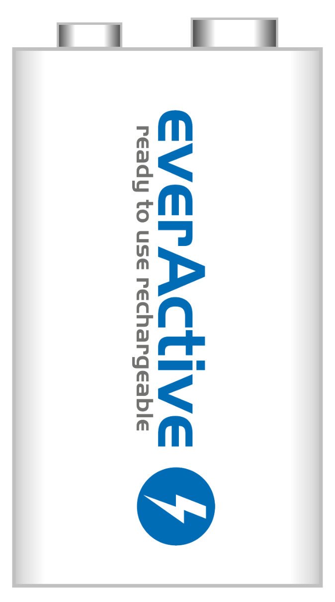 everActive 6F22/9V Ni-MH 320 mAh genopladeligt batteri, klar til brug