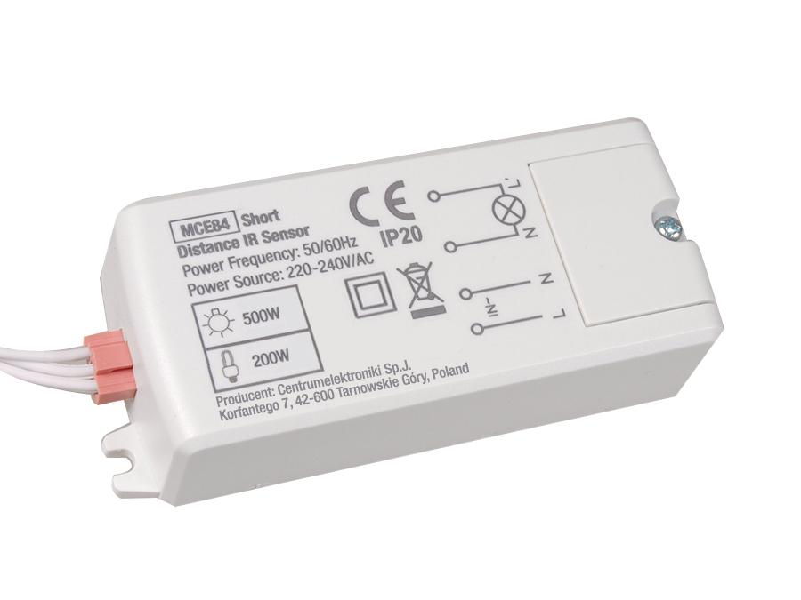 Maclean berøringsfri kontakt, infrarød, 220-240 V/AC, 50/60 Hz, 5 A, MCE84