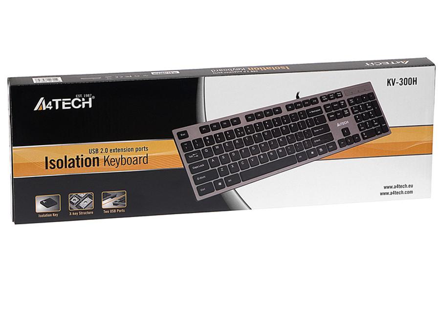 KV-300H Slim USB Hub USB-tastatur A4-Tech ultraflad