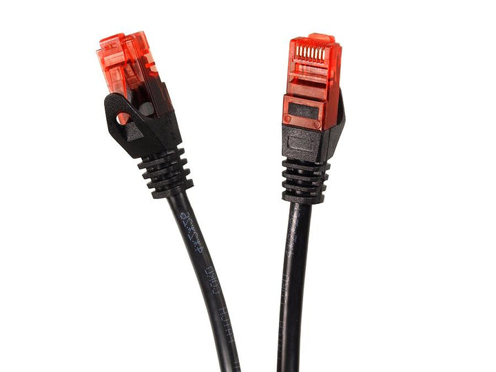 UTP LAN CAT6 netværkskabel, afsluttet med RJ45-stik, sort - 3 m