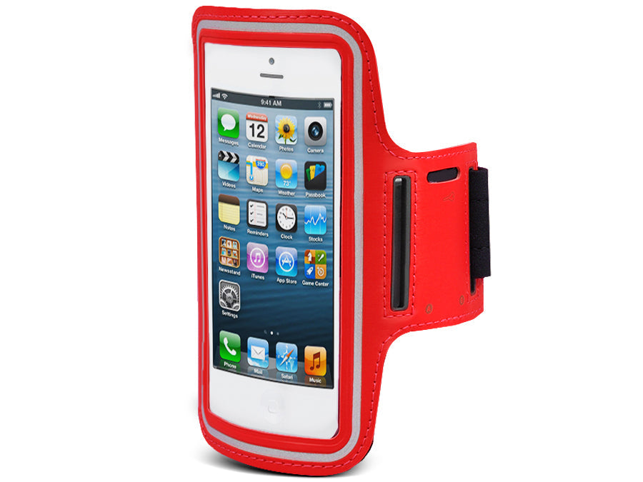 Rød armbåndsholder til telefon 4,8" Maclean MC-405 R