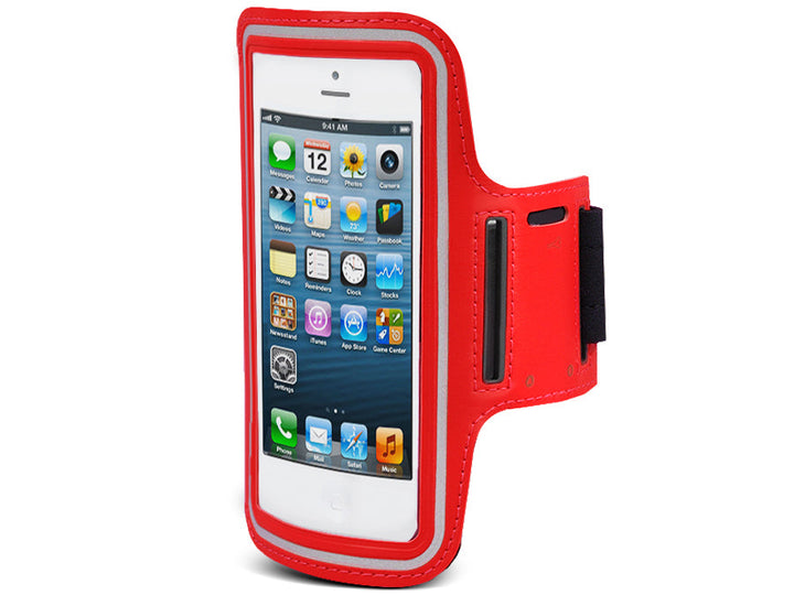 Rød armbåndsholder til telefon 4,8" Maclean MC-405 R