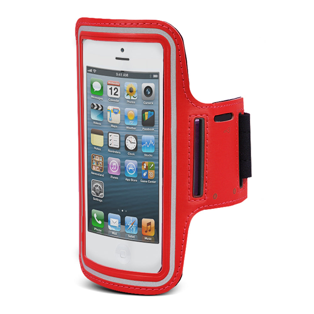 Rød armbåndsholder til telefon 4,8" Maclean MC-405 R