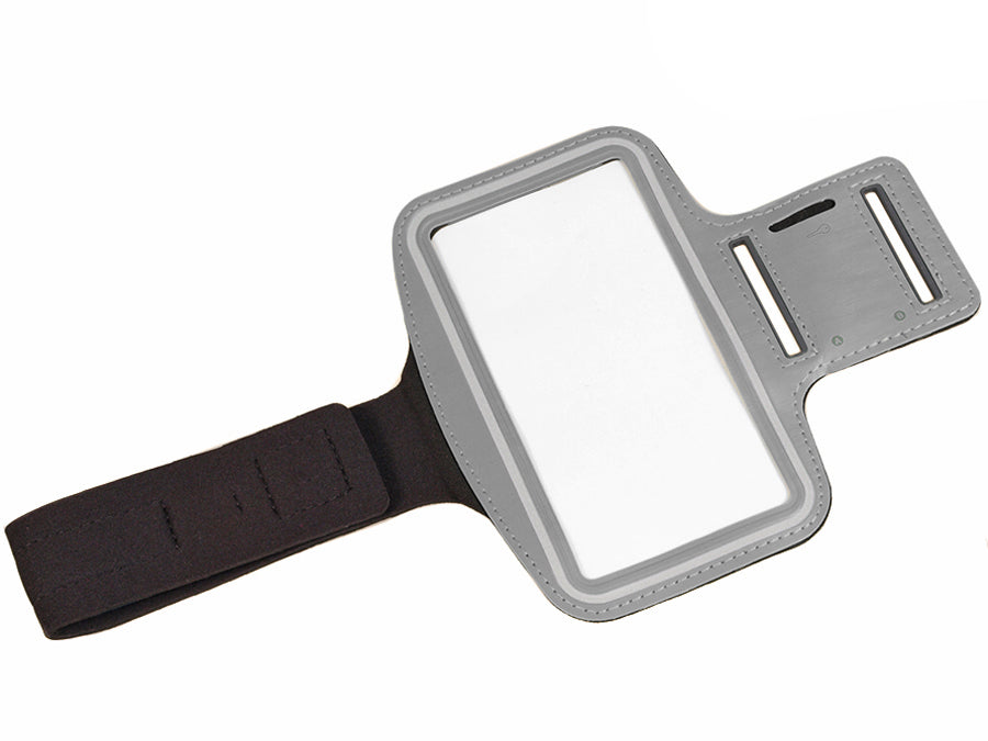 Maclean 4,8" sportarmbånd til mobiltelefon Armhylster Mobiltelefon Sportbeskyttelsespose Jogging Fitness-hylster (grå, 4,8")