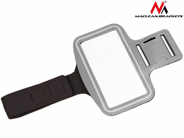 Maclean 4,8" sportarmbånd til mobiltelefon Armhylster Mobiltelefon Sportbeskyttelsespose Jogging Fitness-hylster (grå, 4,8")