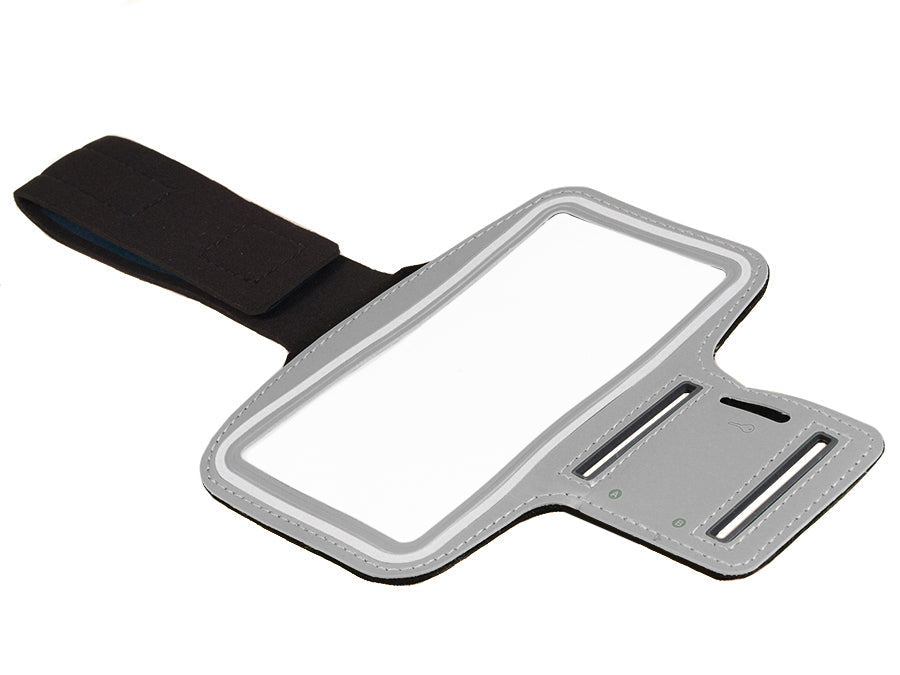 Maclean 4,8" sportarmbånd til mobiltelefon Armhylster Mobiltelefon Sportbeskyttelsespose Jogging Fitness-hylster (grå, 4,8")