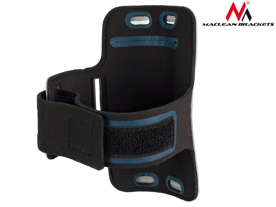 Maclean 4,8" sportarmbånd til mobiltelefon Armhylster Mobiltelefon Sportbeskyttelsespose Jogging Fitness-hylster (grå, 4,8")