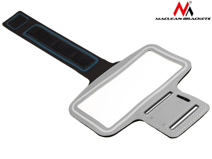 Maclean 4,8" sportarmbånd til mobiltelefon Armhylster Mobiltelefon Sportbeskyttelsespose Jogging Fitness-hylster (grå, 4,8")