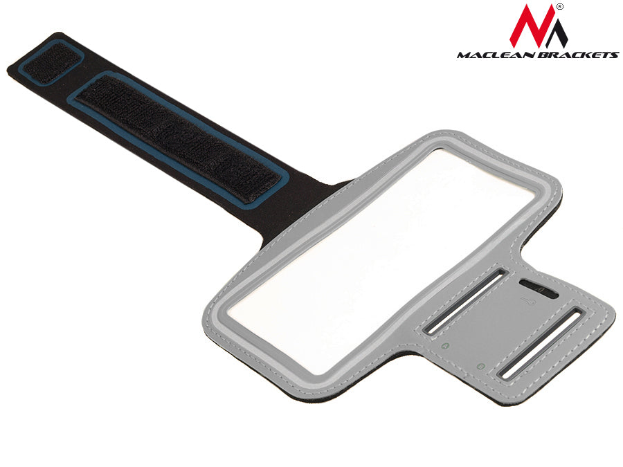 Maclean 4,8" sportarmbånd til mobiltelefon Armhylster Mobiltelefon Sportbeskyttelsespose Jogging Fitness-hylster (grå, 4,8")