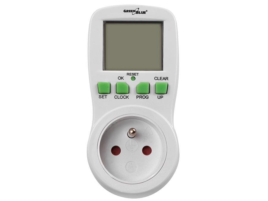 Tidsur - digital timer GreenBlue GB107 16 programmer maks. 240 programmer