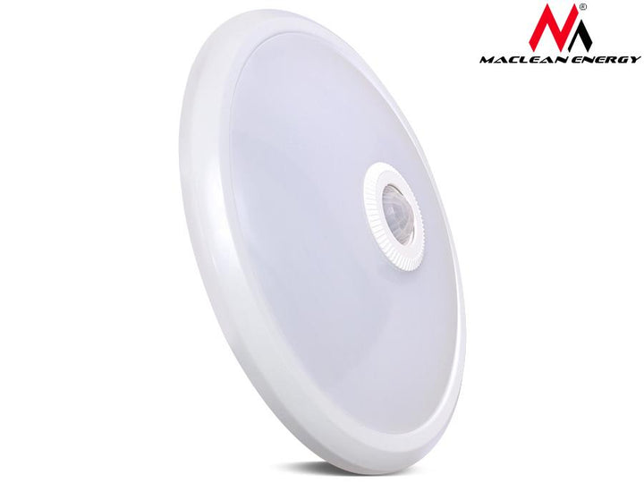 LED-loftslampe med bevægelsessensor Maclean, PIR-sensor, rækkevidde 6 m, 12 W, neutral hvid farve (4000 K), MCE131
