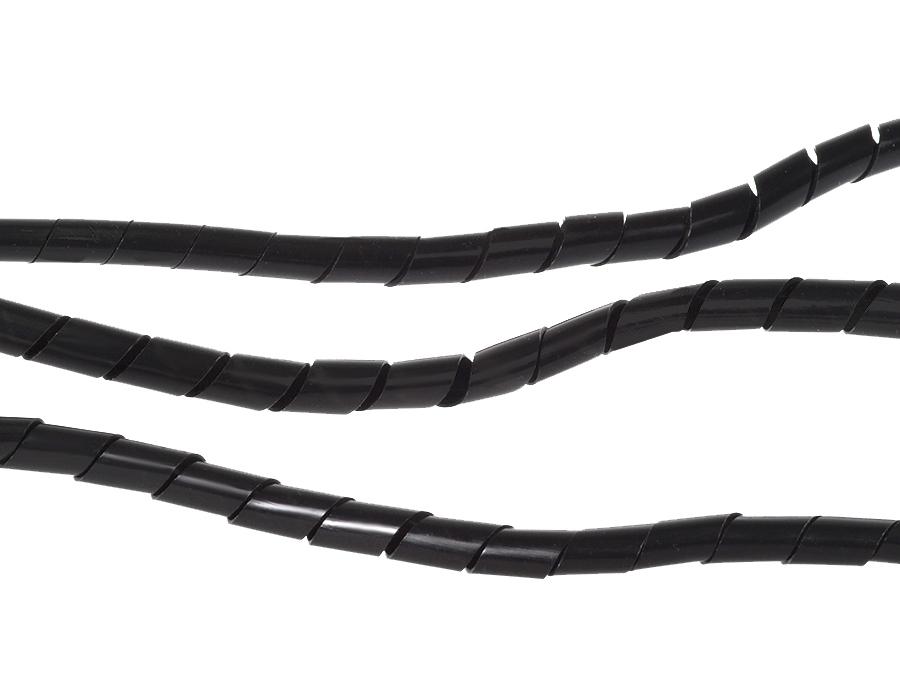 Maclean kabelafskærmning, (8,7*10 mm), 3 m, sort spiral, MCTV-685 B