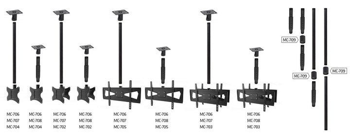 Maclean-plade, til montering af tv-holder, PROFI MARKET SYSTEM, 50 kg, MC-706
