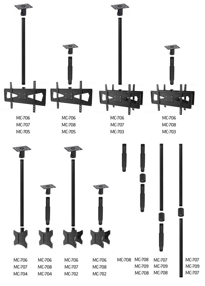 Maclean-plade, til montering af tv-holder, PROFI MARKET SYSTEM, 50 kg, MC-706