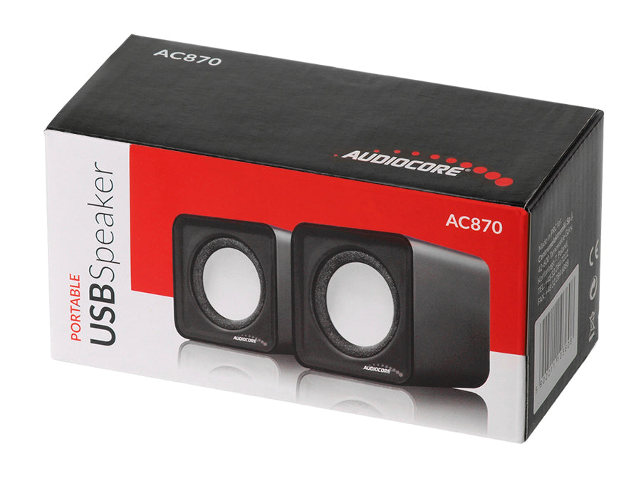6W USB-computerspeakers Silver&Black Audiocore AC870 B