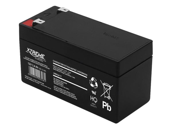 12V 3,4Ah Xtreme vedligeholdelsesfri AGM gelbatteri
