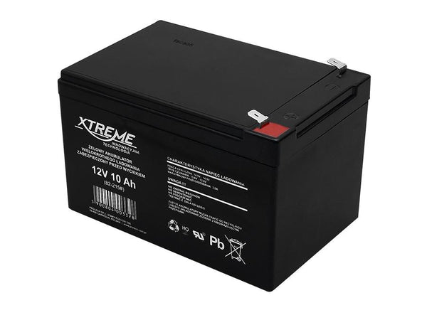 AGM 12V 10Ah Xtreme - Fremstillet med AGM-teknologi (Absorbent Glass Mat) - Vedligeholdelsesfri