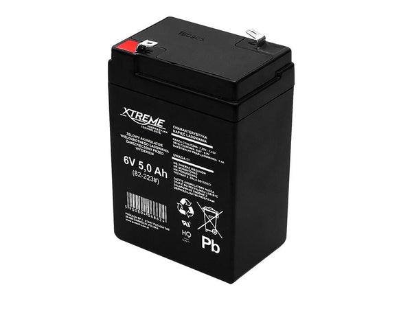 Vedligeholdelsesfri gelbatteri med en kapacitet på 5 Ah - 6 V