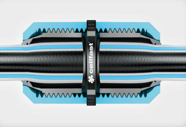 Reduktionsadapter 1/2"-3/4" til permanent sammenkobling af to slangeender med forskellige diametre Cellfast Ergo