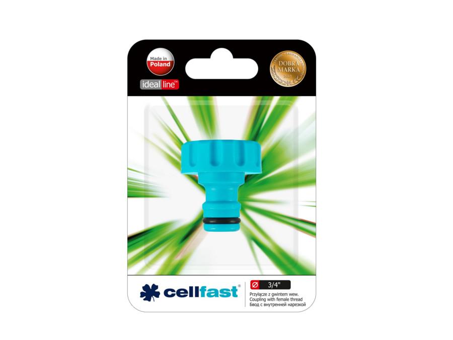Tilslutning med indvendigt gevind 3/4" Cellfast Ideal Line