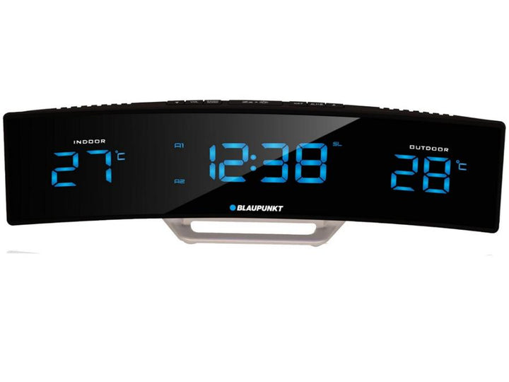 FM PLL radio-vækkeur med indendørs/udendørs temperatur Blaupunkt CR12BK