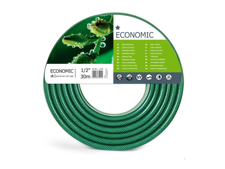 Cellfast haveslange, 3-lags, krydsflettet polyester, 1/2" 30 m, Economic