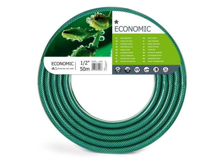 Cellfast haveslange, 3-lags, krydsflettet polyester, 1/2" 50 m, Economic