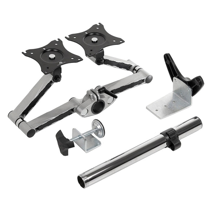 Maclean bordholder til to LCD-skærme, aluminium, 13-27", 8 kg, MC-714