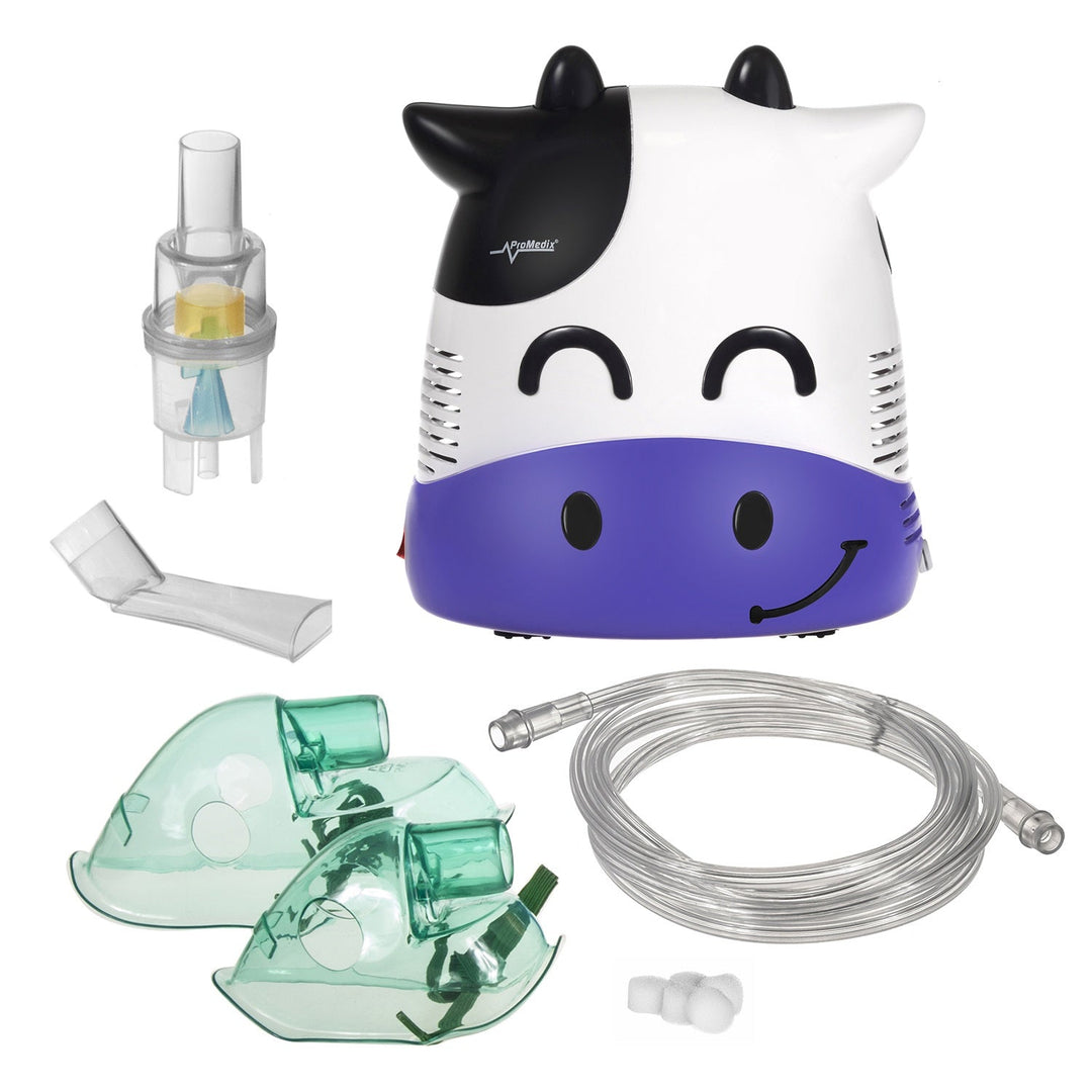 Inhalator til børn Promedix, karamel, nebulisator-sæt, masker, filtre, PR-810