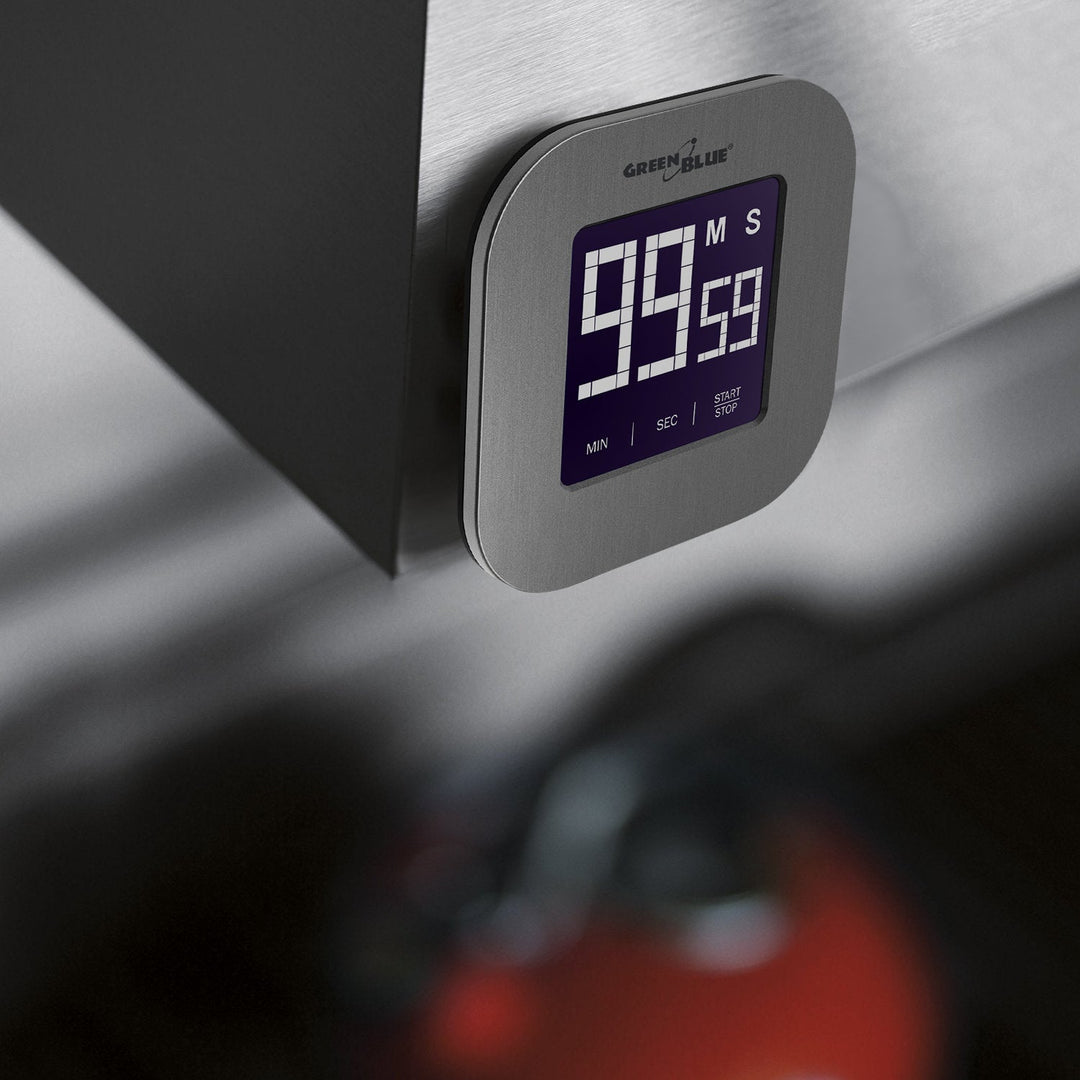 Digital timer, stopur, minuttimer GreenBlue, magnetisk med berøringsskærm, GB524