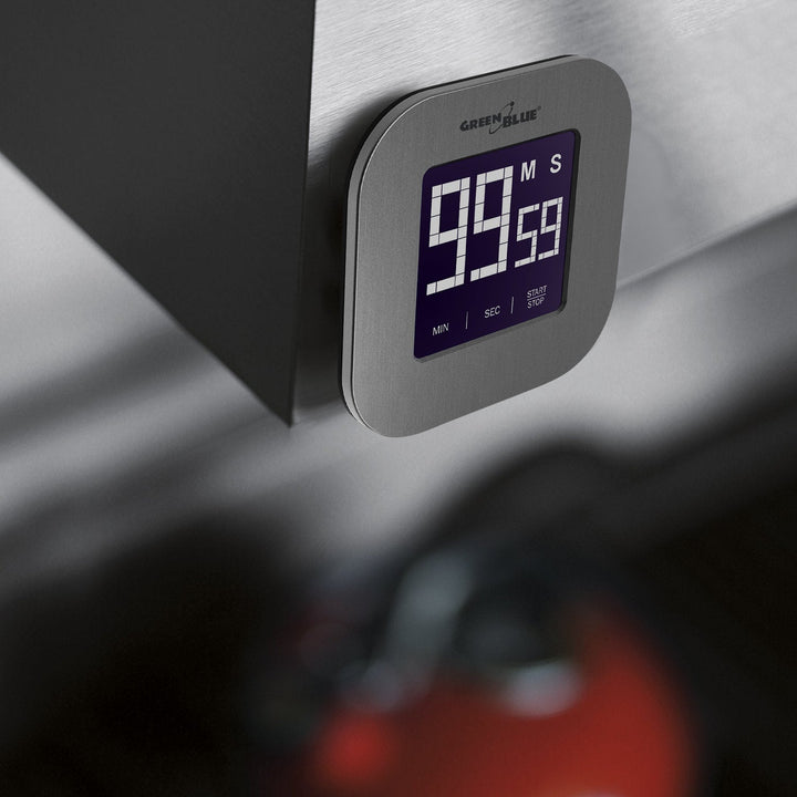 Digital timer, stopur, minuttimer GreenBlue, magnetisk med berøringsskærm, GB524