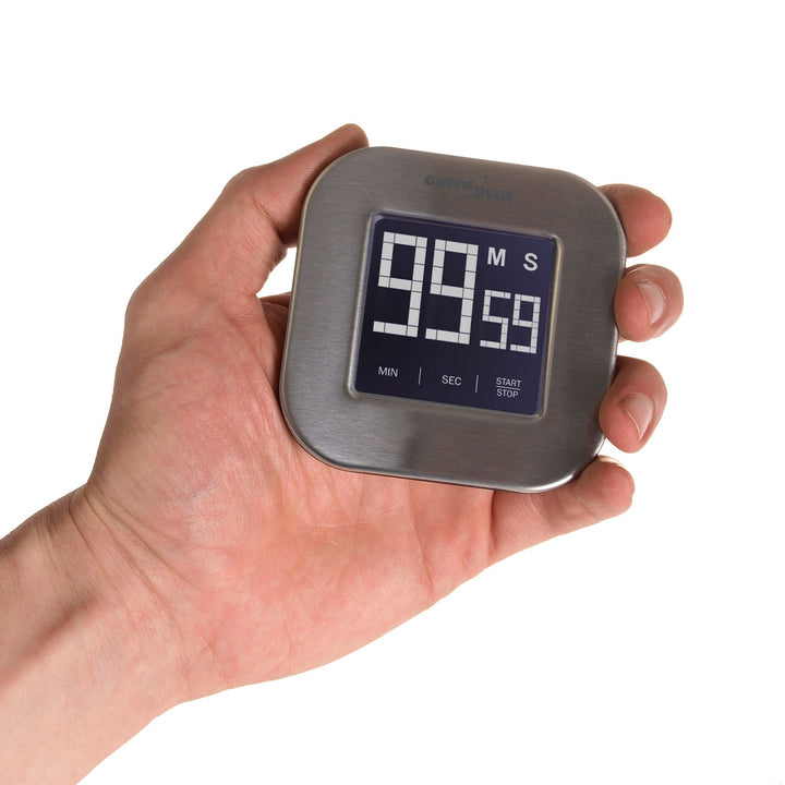 Digital timer, stopur, minuttimer GreenBlue, magnetisk med berøringsskærm, GB524