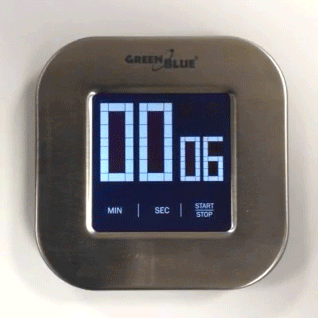 Digital timer, stopur, minuttimer GreenBlue, magnetisk med berøringsskærm, GB524