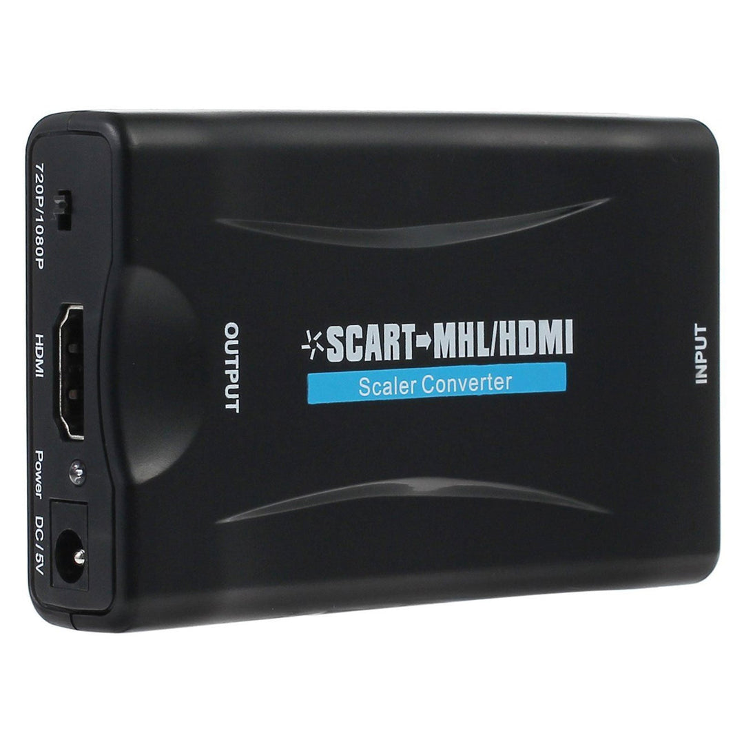 SCART EURO TIL HDMI 1080 SIGNALKONVERTER STRØMFORSYNING