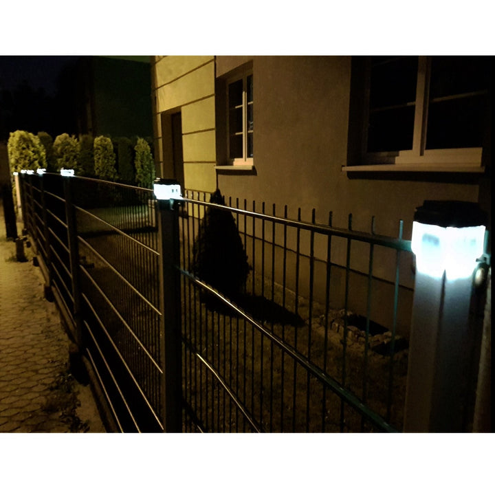 GreenBlue LED-solcellelampe til stolpe, 80x80 mm, kuppelformet tag, GB127