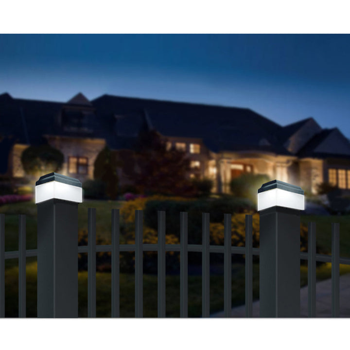 GreenBlue LED-solcellelampe til stolpe, 60 x 60 mm, kuppelformet tag, GB126