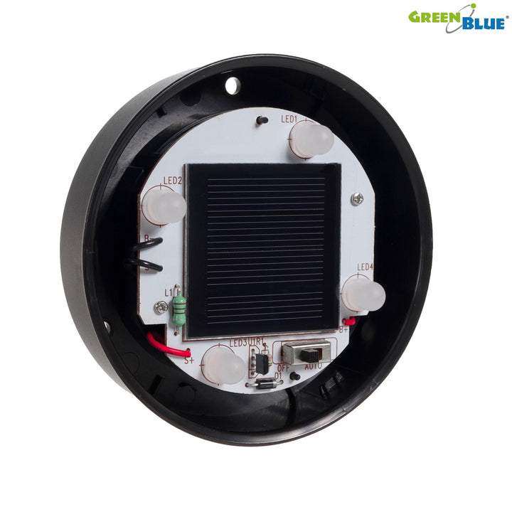 GreenBlue solcelledrevet fritstående havelampe, kugle 20x20x53 cm, hvid LED, GB123